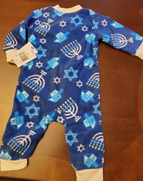 Infant Hanukkah Fleece Pajamas - Picture 4 of 7